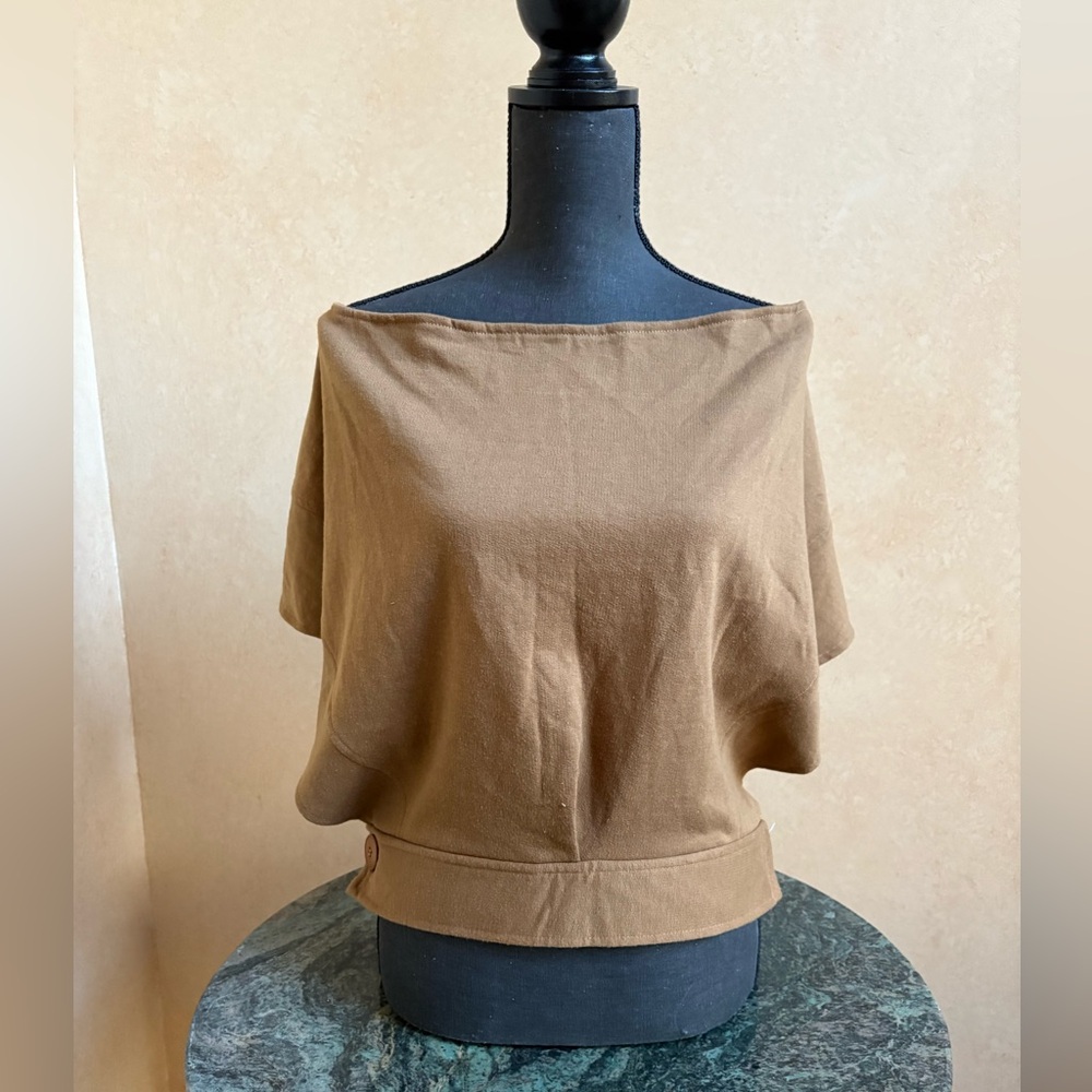 Vintage Tan Women's Off-Shoulder Vest NWOT - size M